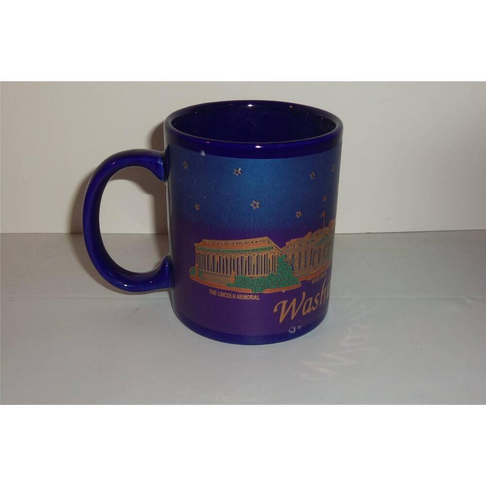 Washington DC Mug Cup White House Lincoln Jefferson Memorial -101309